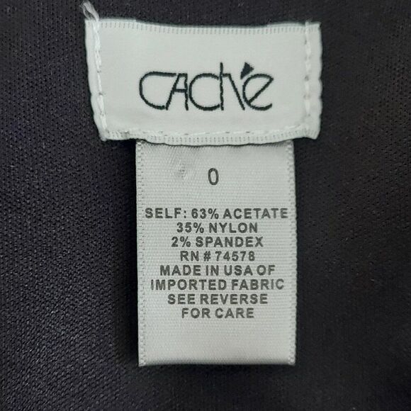 Cache Women's Leopard Animal Print Dress - Size 0 Silver/Black - Picture 11 of 12